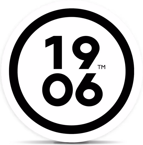 1906 cannabis brand logo. Available at Leafology