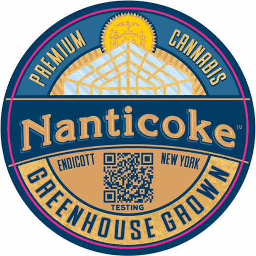 Nanticoke cannabis brand logo. Available at Leafology